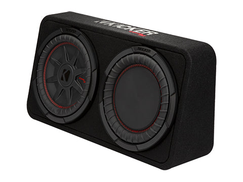 KICKER 10" (25cm) CompRT Subwoofer in encl, Slim Profile, 2ohm, RoHS Compliant