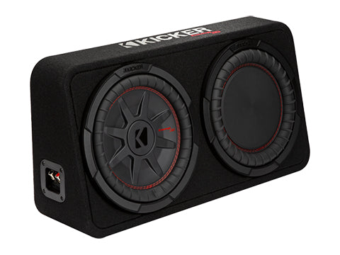 KICKER 10" (25cm) CompRT Subwoofer in encl, Slim Profile, 2ohm, RoHS Compliant