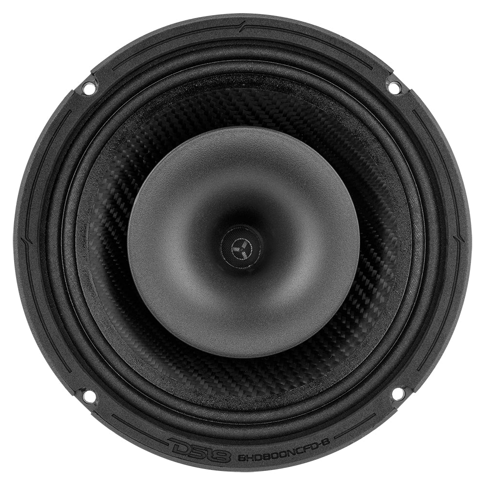 DS18 8HD800NCFD-8 8" Water Resistant Carbon Fiber Mid-Bass With Built in Coaxial Hybrid Driver Neodymium Magnet 800 Watts