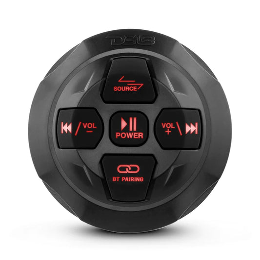 DS18 HYDRO BTRC-R Marine Round Waterproof Universal Bluetooth Streaming Audio Receiver with Functions Control (Works with android and iPhone)