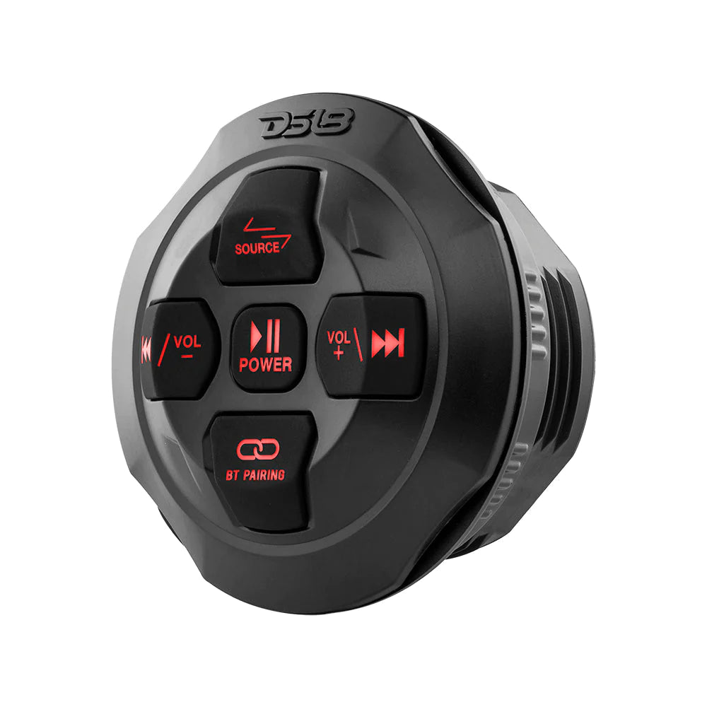 DS18 HYDRO BTRC-R Marine Round Waterproof Universal Bluetooth Streaming Audio Receiver with Functions Control (Works with android and iPhone)