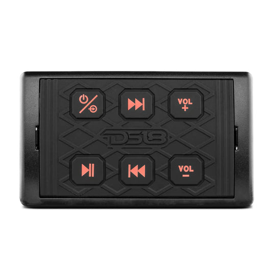 DS18 HYDRO BTRC-SQ Marine Square Waterproof Universal Bluetooth Streaming Audio Receiver with Functions Control (Works with android and iPhone)