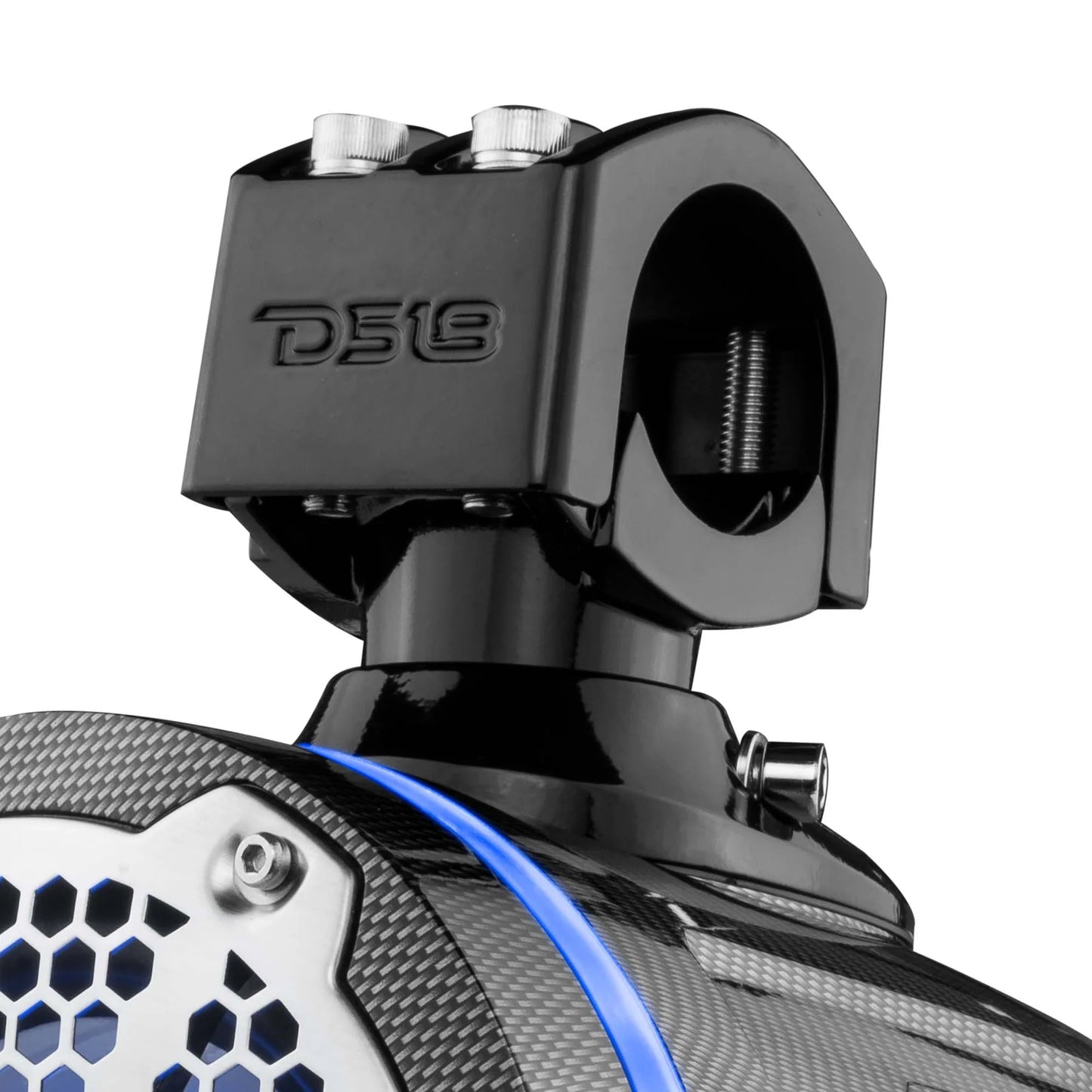DS18 HYDRO CF-X6TP 6.5" Marine Water Resistant Wakeboard Tower Speakers with Integrated RGB LED Lights 350 Watts - Black Carbon Fiber