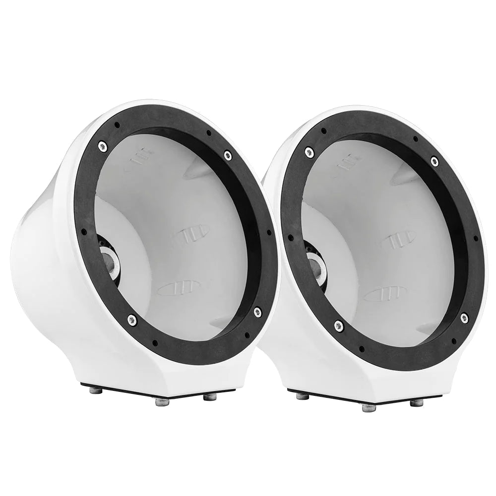 DS18 EN-JS6 and EN-CFJS6 6.5" Universal Flat Mount Kick Panel Speaker Pod Jet ski, Jeeps, Motorcycles RGB LED Lights- 1 Pair No Speakers or Grills.