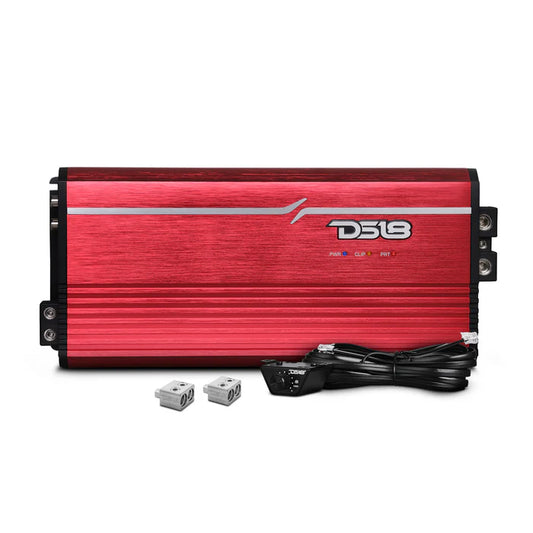 FRP Compact Full-Range Class D 1-Channel Amplifier 5,000 Watts Rms @ 1-Ohm Red