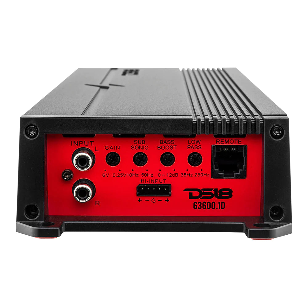 DS18 G3600.1D Monoblock Class D 1-Channel Car Audio Amplifier 3600 Watts