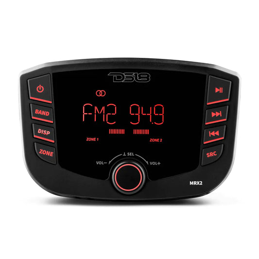 DS18 HYDRO MRX2 Marine Headunit LCD screen , 2 Zones, 4 volts Output, RGB LED Lights, BT, RDS 4X40 Watts