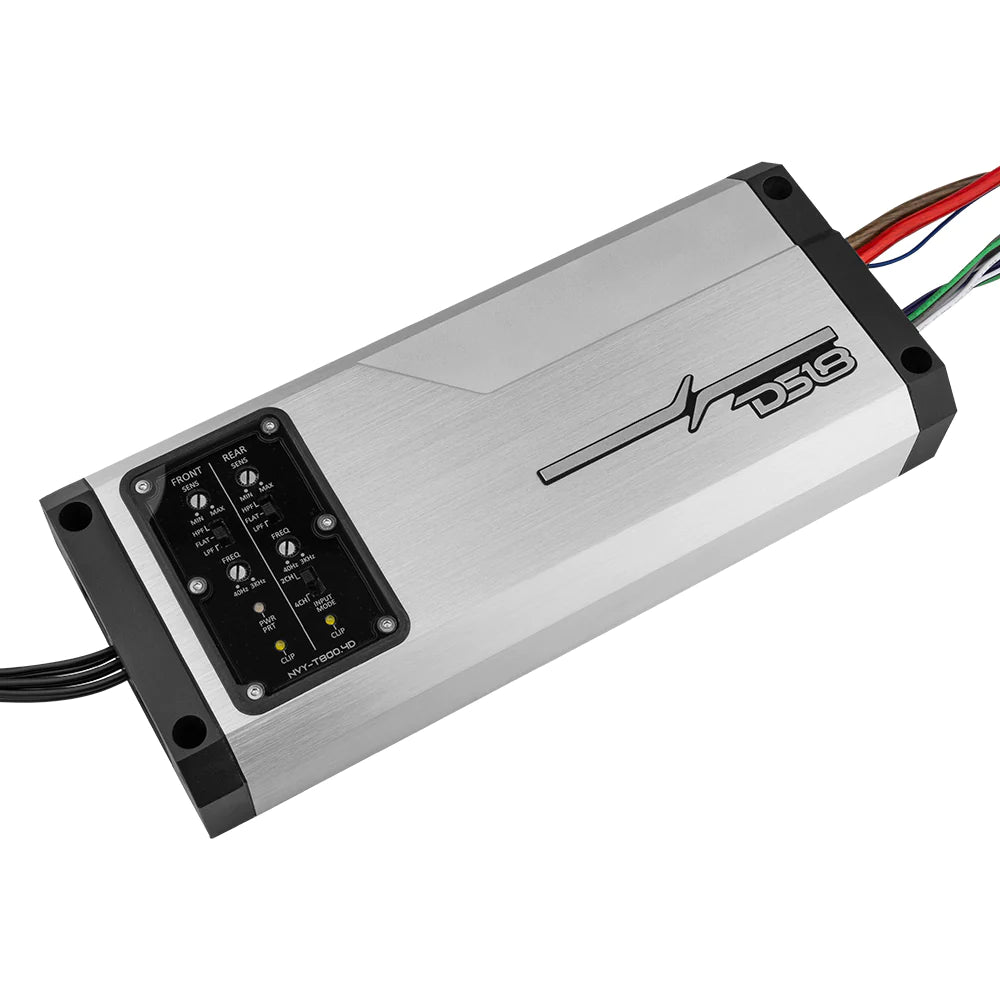 DS18 NVY-T800.4D 4-Channel Marine Waterproof Amplifier  Class D Full-Range @4 Ohm 200 Watts x 4 RMS