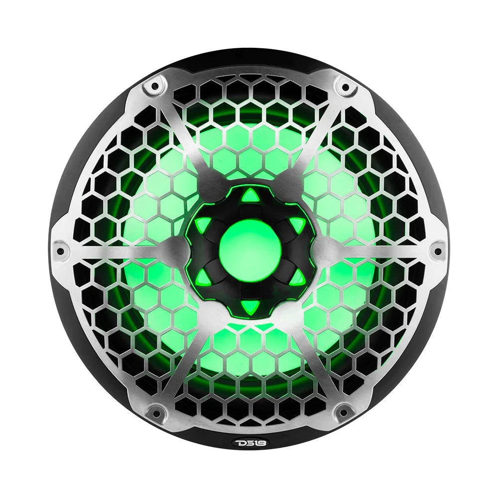 DS18 HYDRO NXL-12SUB/BK 12" Marine Water Resistant Subwoofer with Integrated RGB Lights 700 Watts SVC 4-Ohm - Black