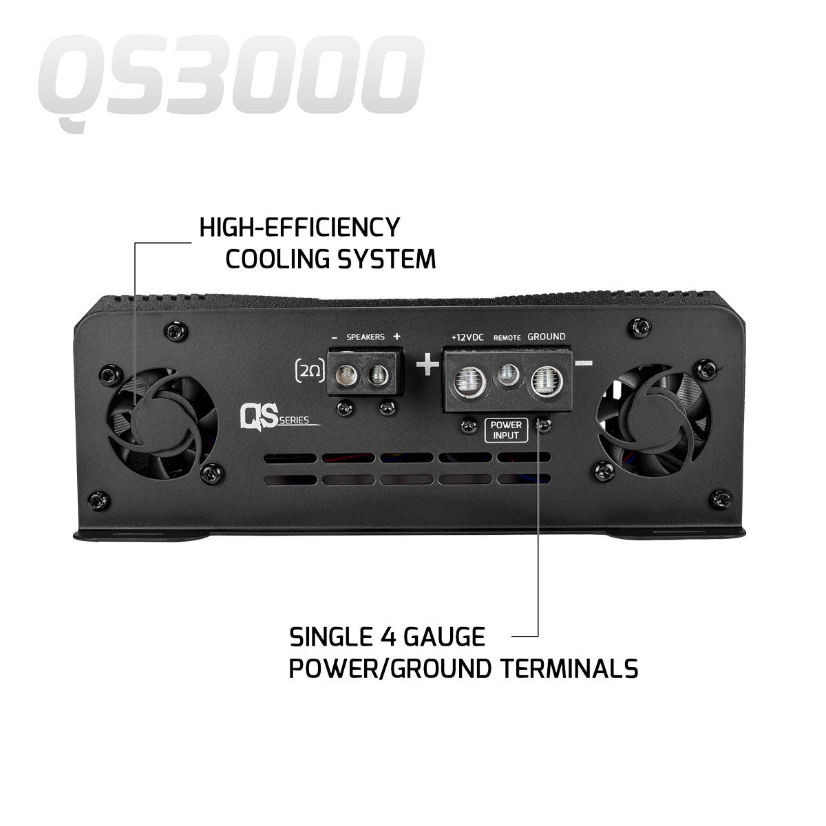 QS3000 2 Ohm 1 Channel Full Range Amplifier