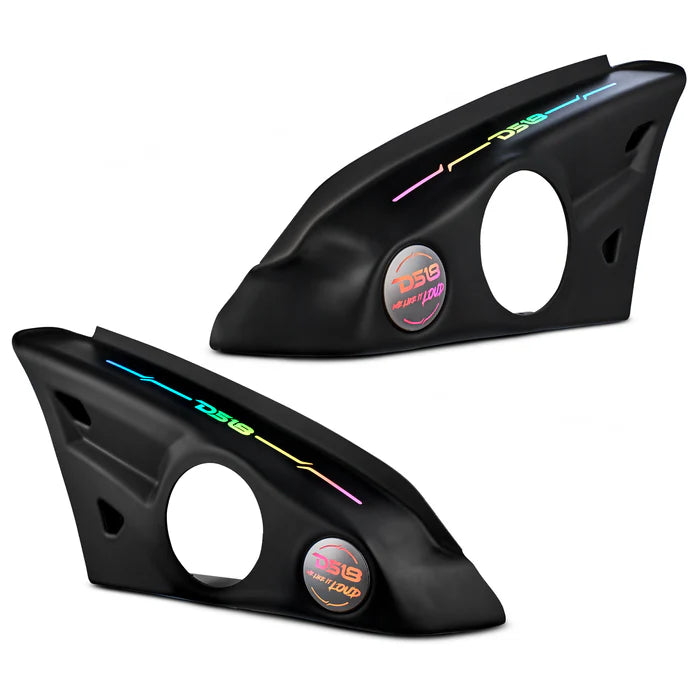 Polaris Slingshot Arm Rest Empty Enclosure With Digital Led Lights fits 2 x 6.5" Speakers | 2015 - Current