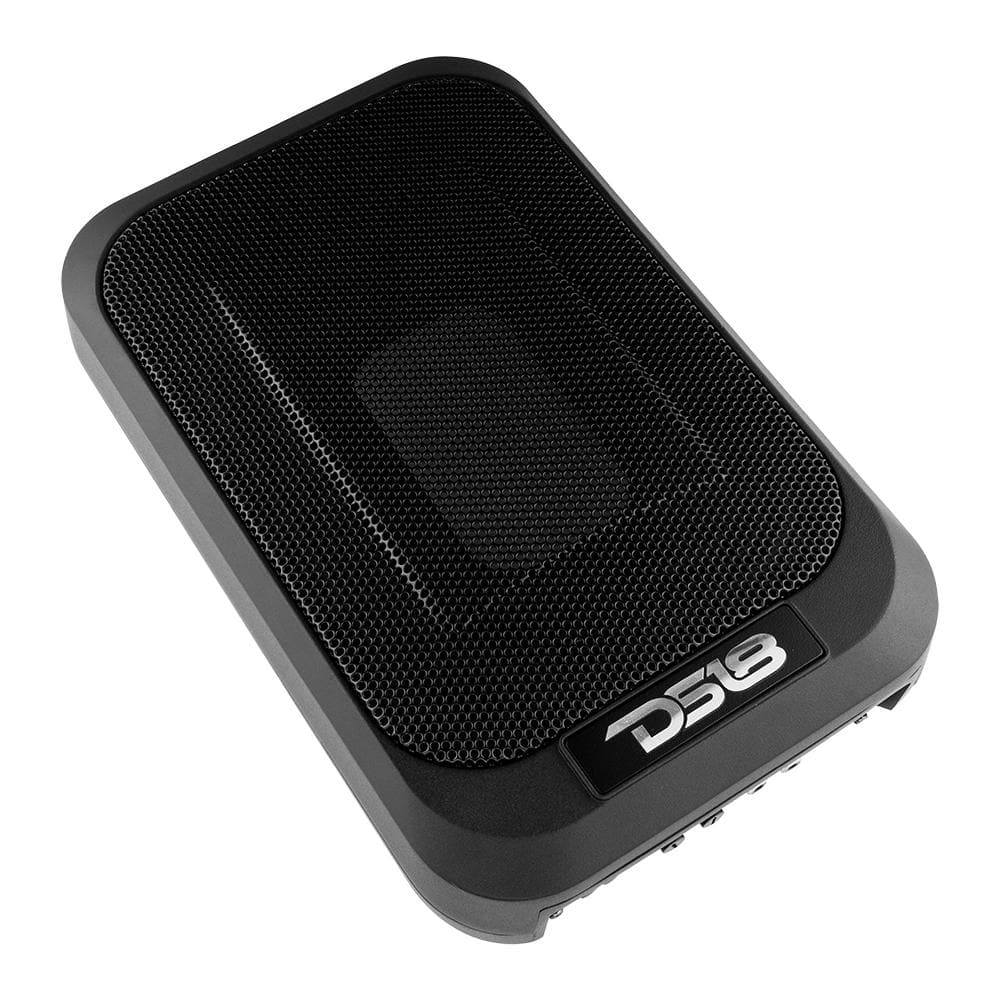 DS18 SQBASSX2 7"x 9" Amplified Under Seat Car Subwoofer with a 4"x 6" Passive Radiator 1200 Watts