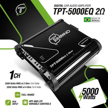 Timpano 5000 Watts Car Audio Amplifier Fullrange TPT-5000 2 Ohm