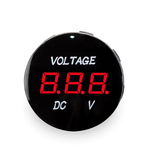 Comando VOLTMETER 6.6V-31V BASE NEGRA NUM ROJO