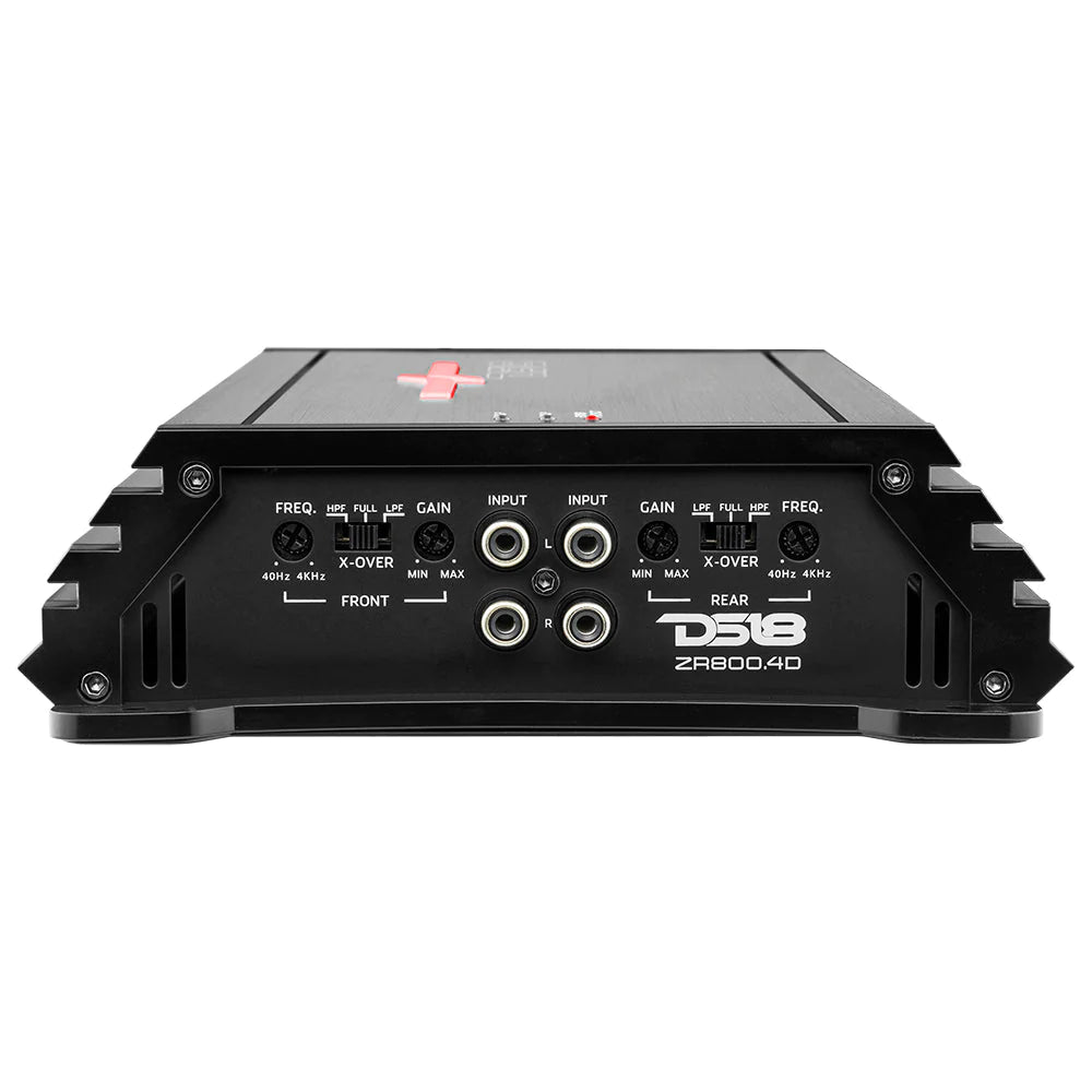 DS18 ZR800.4D ZR Class D 4-Channel Stereo Full Range Amplifier  4 x 200 @ 4 Ohms Watts RMS