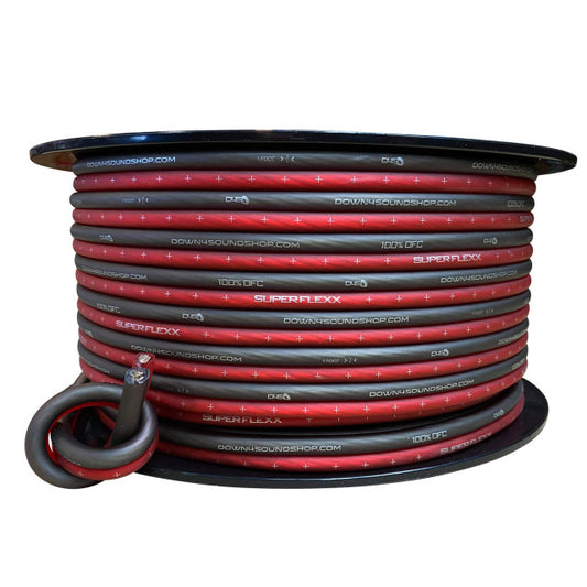 DOWN4SOUND 125FT 8 GAUGE TINNED OFC SPEAKER WIRE ( RED/BLACK )