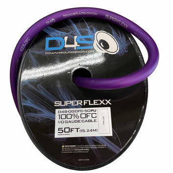 Down4sound 50 FT 1/0 Tinned OFC Wire (PURPLE)