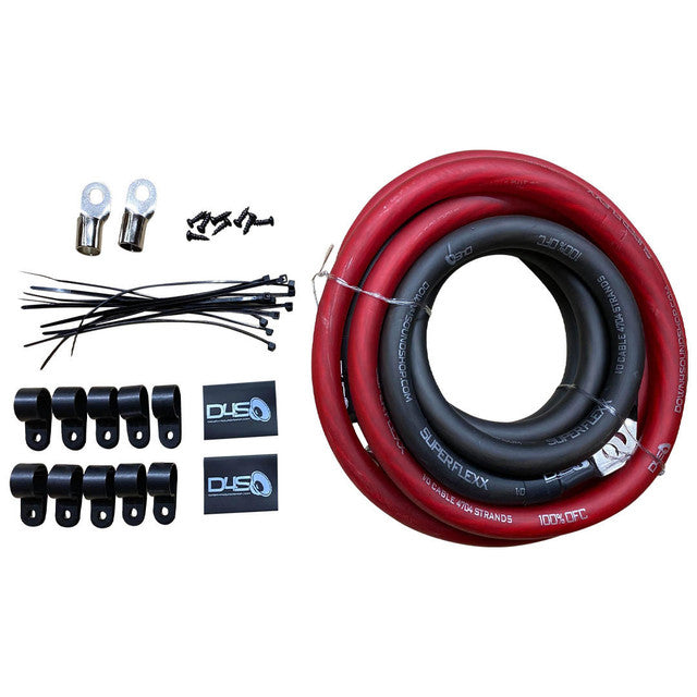 DOWN4SOUND BIG 3 - 0 GAUGE SILVER TINNED OFC ( RED / BLACK )