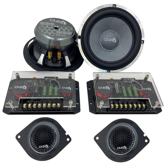 DOWN4SOUND JFX652S - 6.5 INCH 2 WAY CAR AUDIO SPEAKERS - 300W RMS - PAIR