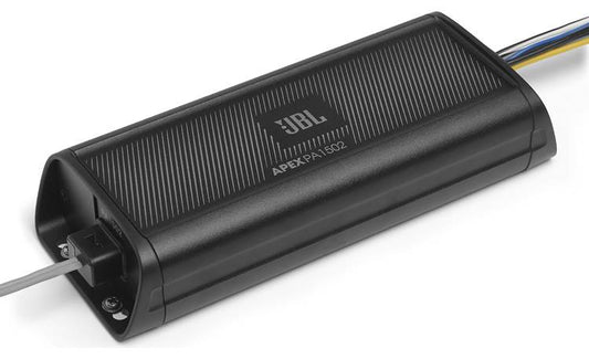 JBL Apex PA1502 Compact 2-channel powersports amplifier — 100 watts RMS x 2