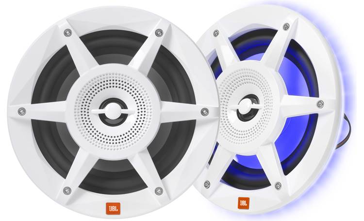 JBL STADIUM MW6520AM Stadium Series 6-1/2" 2-way marine speakers with RGB LED lighting (White)
