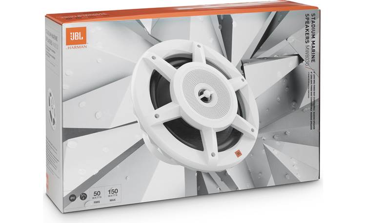 JBL STADIUM MW8030AM Stadium Series 8" 3-way marine speakers with built-in RGB LED lights (White)