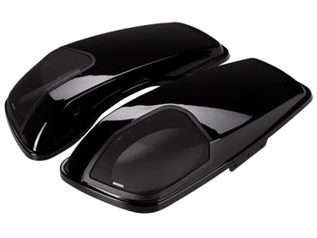 2014-Newer Harley Davidson Left and Right Bag Lid kit w/ 6x9 Speakers and Harness in Vivid Black