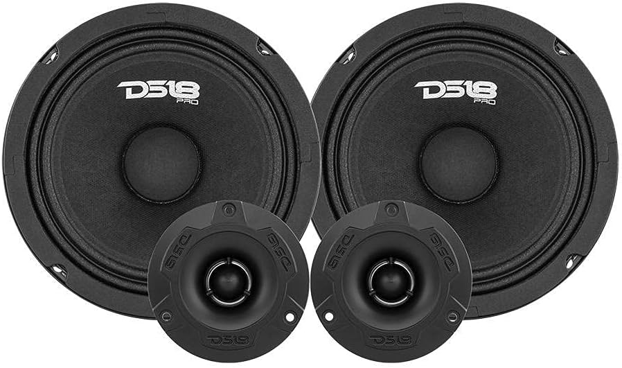 DS18 PRO-GM8.4PK Loudspeaker and Tweeter Package Including a Pair of PRO-GM8.4 +  a Pair of PRO-TW1X/BK