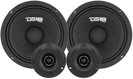 DS18 PRO-GM8.4PK Loudspeaker and Tweeter Package Including a Pair of PRO-GM8.4 +  a Pair of PRO-TW1X/BK