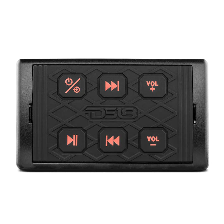 DS18 HYDRO BTRC-SQ Marine Square Waterproof Universal Bluetooth Streaming Audio Receiver with Functions Control (Works with android and iPhone)
