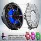NXL 6.5" 2-Way Coaxial Marine Speaker With LED RGB Lights 100 Watts Rms 4-Ohm - Black Carbon Fiber