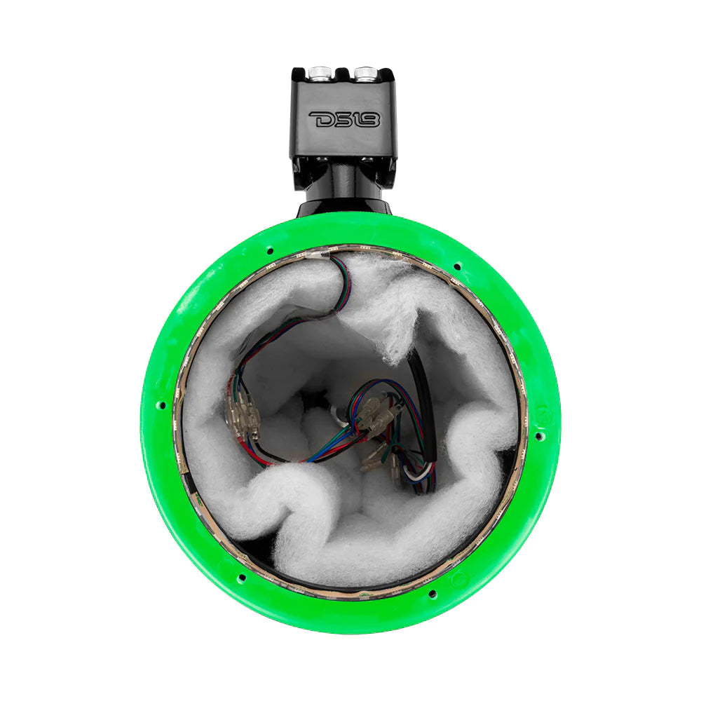 DS18 HYDRO CF-X8TP.NS 8" Marine Tower with Integrated RGB LED Lights , No Speakers , Black Carbon Fiber