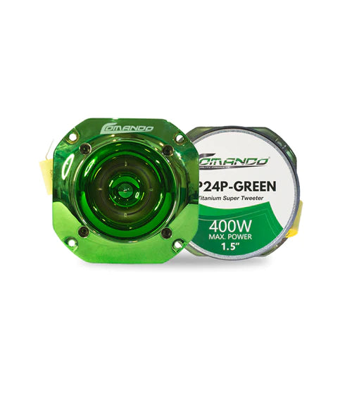 Comando SUPER TWEETER GREEN METAL COLOR PLASTIC FRAME