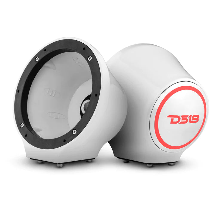 DS18 EN-JS6 and EN-CFJS6 6.5" Universal Flat Mount Kick Panel Speaker Pod Jet ski, Jeeps, Motorcycles RGB LED Lights- 1 Pair No Speakers or Grills.