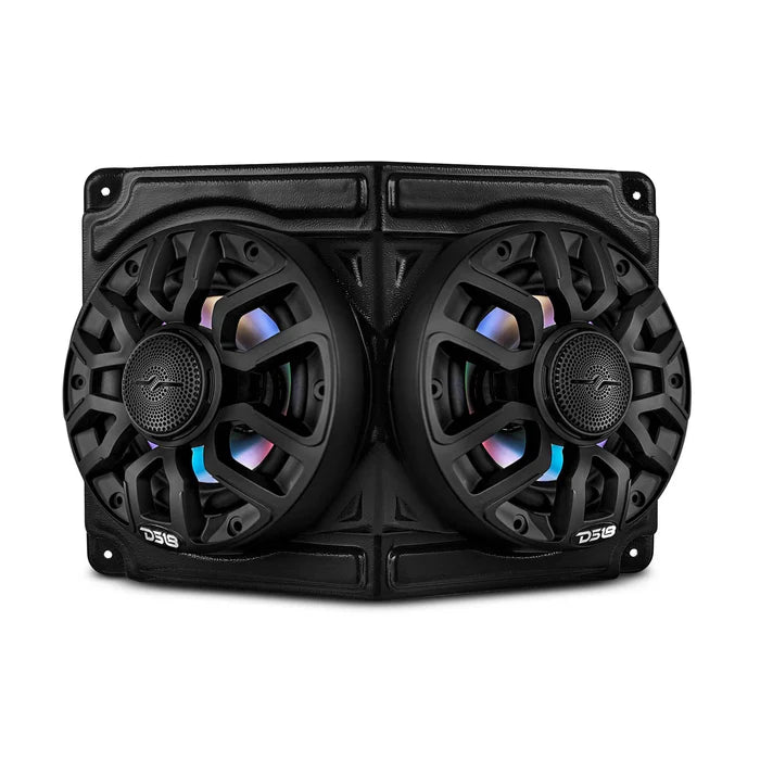 Universal Overhead Flat Mount Pod For Two 6.5” Speakers - Great for ATVs, UTVs, Golf Carts, Boats and more