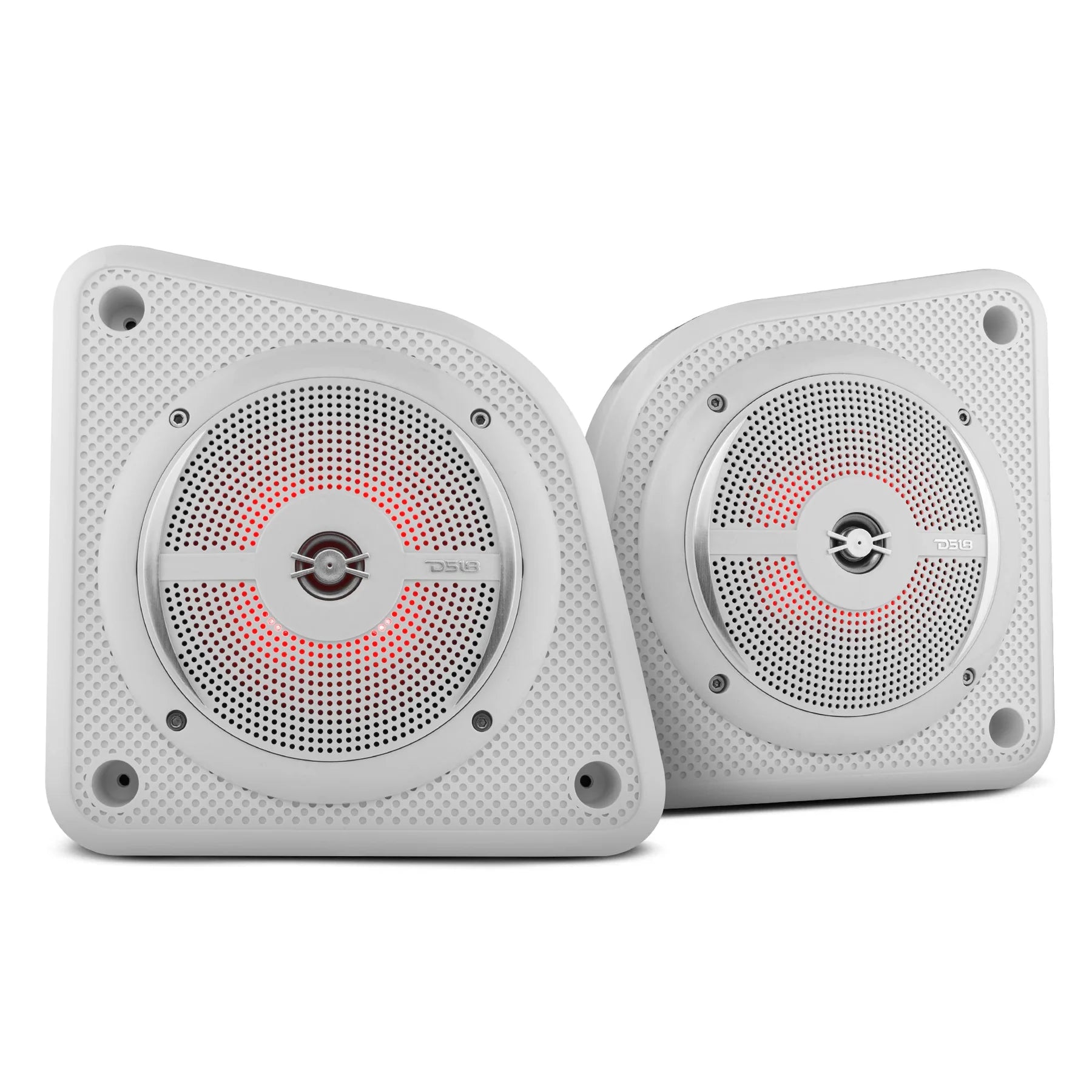 DS18 EN6SLIM/WH Universal Shallow Enclosure with 100 Watts Marine Water Resistant Speaker NXL-6SL/WH Included-White