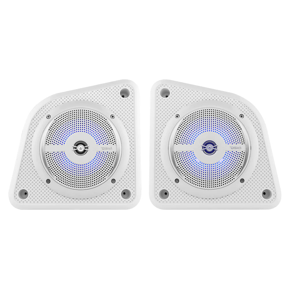DS18 EN6SLIM/WH Universal Shallow Enclosure with 100 Watts Marine Water Resistant Speaker NXL-6SL/WH Included-White