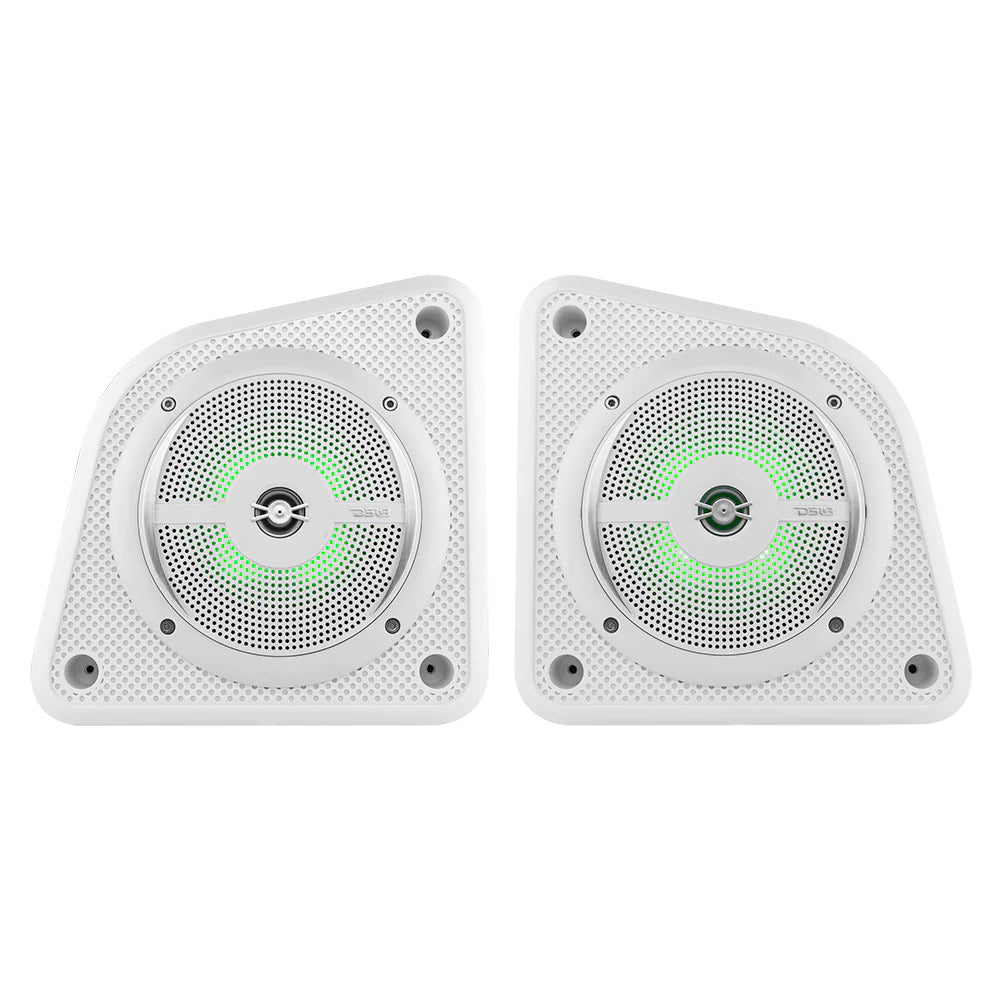 DS18 EN6SLIM/WH Universal Shallow Enclosure with 100 Watts Marine Water Resistant Speaker NXL-6SL/WH Included-White