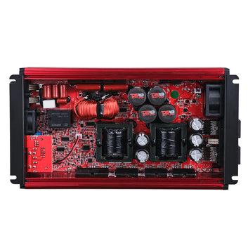FRP Compact Full-Range Class D 1-Channel Amplifier 3,500 Watts Rms @ 1-Ohm Red