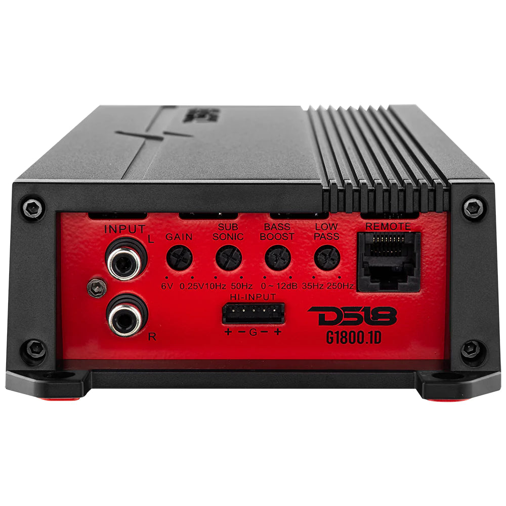 DS18 G1800.1D  Monoblock Class D 1-Channel Car Audio Amplifier 1800 Watts