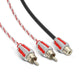 DS18 HQRCA2F1M 2 Female to 1 Male Dual Twist RCA