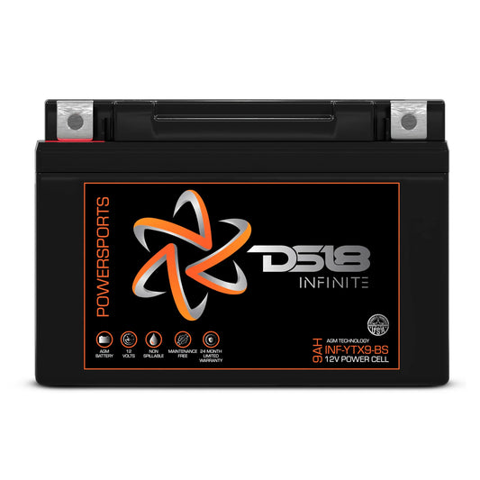 DS18 INF-YTX9-BS INFINITE 9 AH 350 Watts AGM Power Cell 12 Volt Battery For Power Sports