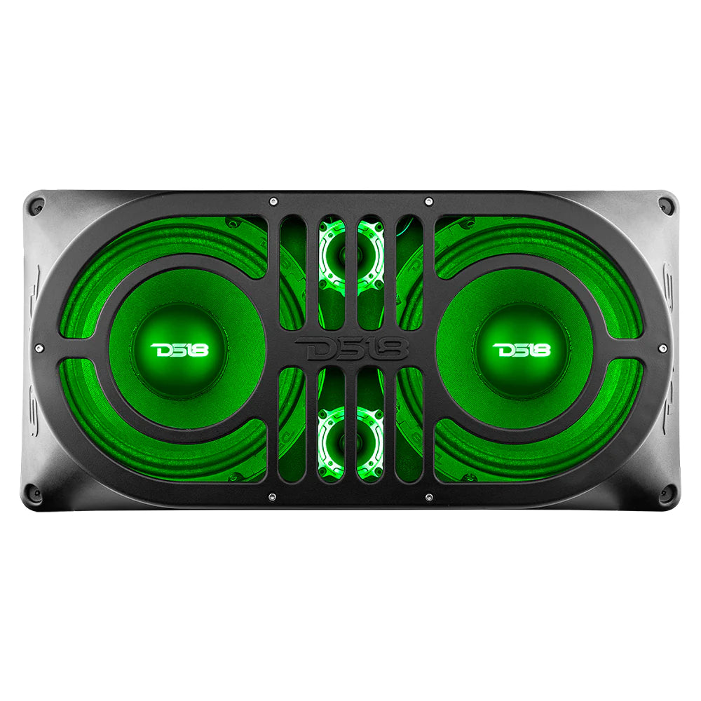 DS18 JMID Tail Gate Speaker Enclosure 2 X 10" Midrange Speakers and 2 X 3"  Bullet Tweeters for TJ,JK/JKU,JL/JLU Jeeps