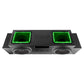 DS18 JSUB.2 Down Fire Subwoofer Enclosure 2 x 12" Plexiglass and LED Lights for JKU,JLU Jeeps