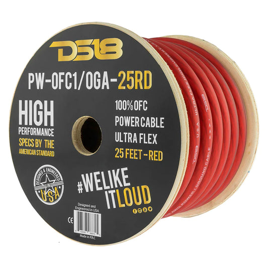 DS18 PW-OFC1/0GA-25 1/0-GA Ultra Flex 100% OFC Ground Power Cable, 25 Feet