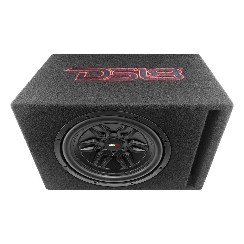 DS18 LSE-112A Bass Package 1 x SLC-MD12.4 In a Ported Box with S-1500.1/RD Amplifier and 4-GA Amp Kit 500 Watts