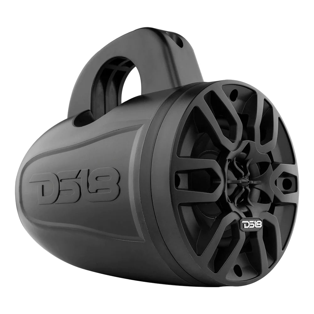 DS18 MP4TP 4 x HYDRO 4" Wakeboard Tower Speakers 600 Watts Black with Amplifier and Bluetooth Remote Control BTRC-R