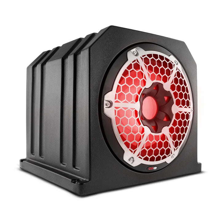 DS18 HYDRO NXL-10SUBLD 10" Marine & Motorsports Subwoofer Box Loaded with Integrated RGB Lights 4 Ohms 700W