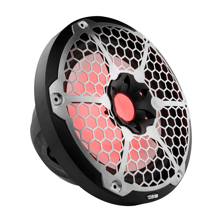 DS18 HYDRO NXL-12SUB/BK 12" Marine Water Resistant Subwoofer with Integrated RGB Lights 700 Watts SVC 4-Ohm - Black