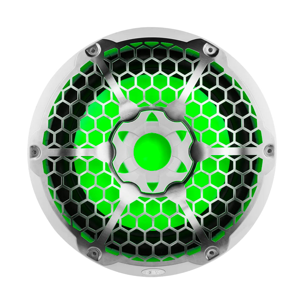 DS18 HYDRO NXL-12SUB/WH 12" Marine Water-Resistant Subwoofer with Integrated RGB Lights 700 Watts SVC 4-Ohm - White